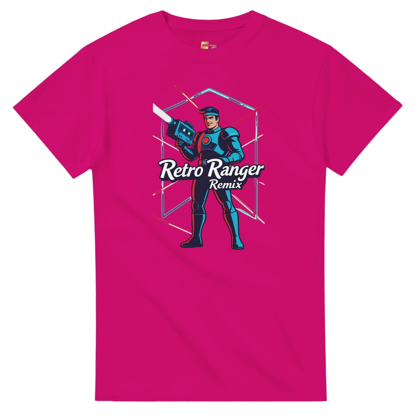 Retro Ranger Remix graphic design on a Heavyweight T-shirt
