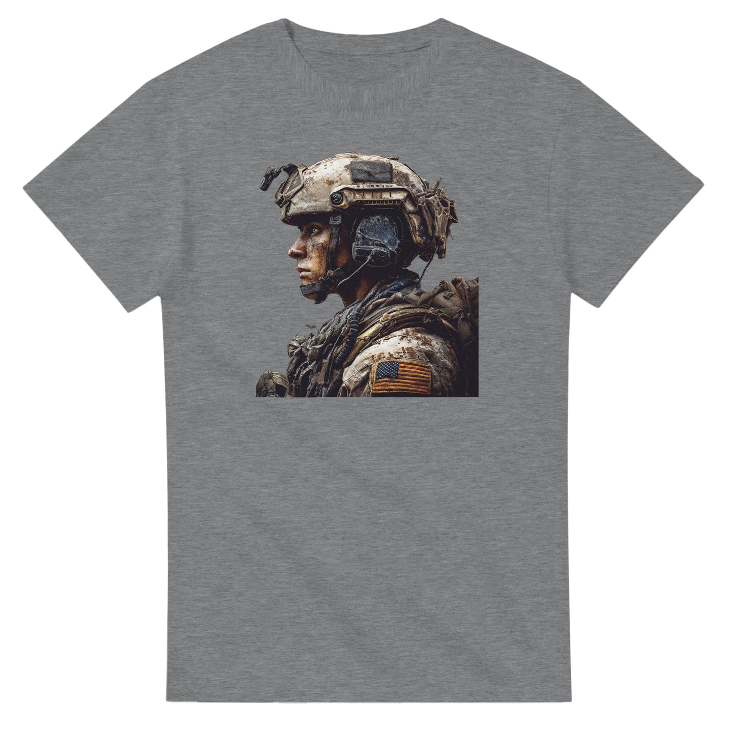 Rugged Patriot on a heavyweight t-shirt