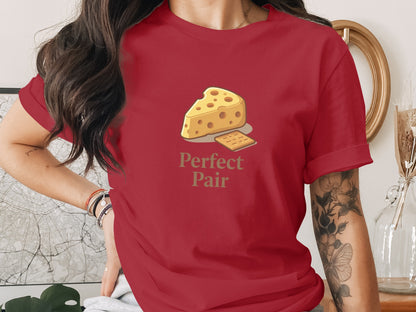 Perfect Pair Cheese and Cracker Graphic Tee Shirt