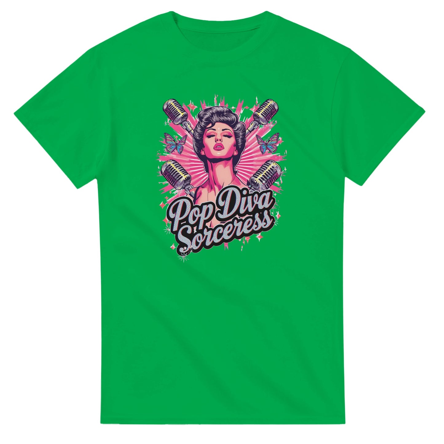 Pop Diva Sorceress graphic design on a Heavyweight T-shirt