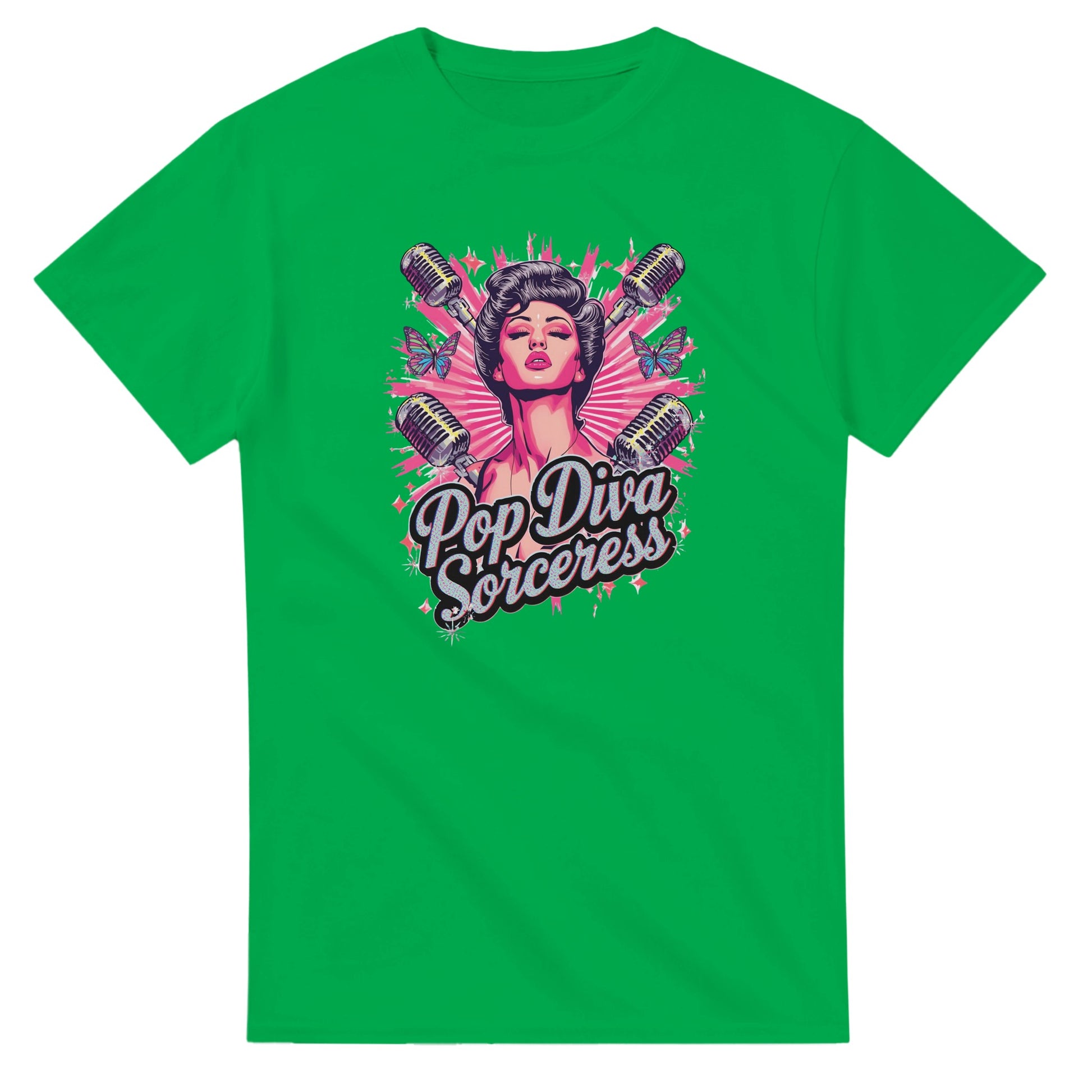 Pop Diva Sorceress graphic design on a Heavyweight T-shirt