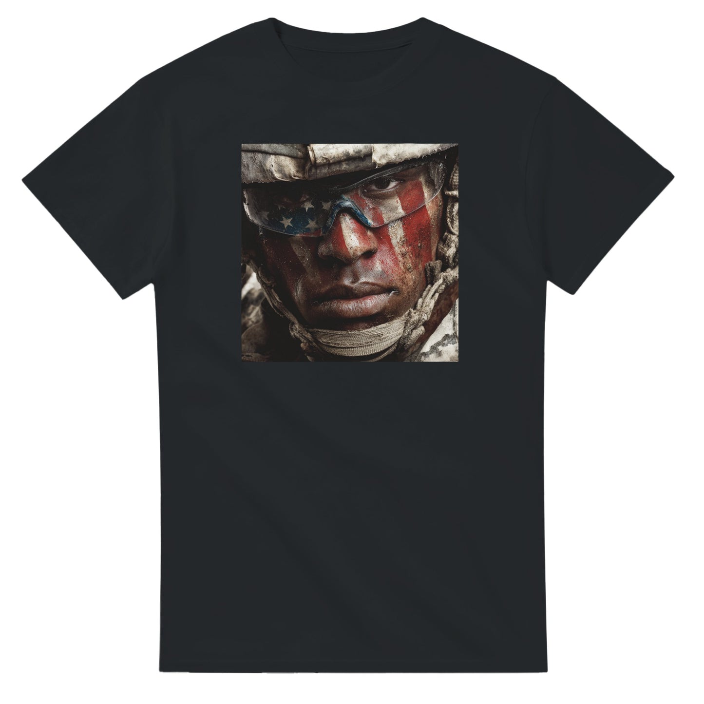 Patriotic Grit on a heavyweight t-shirt