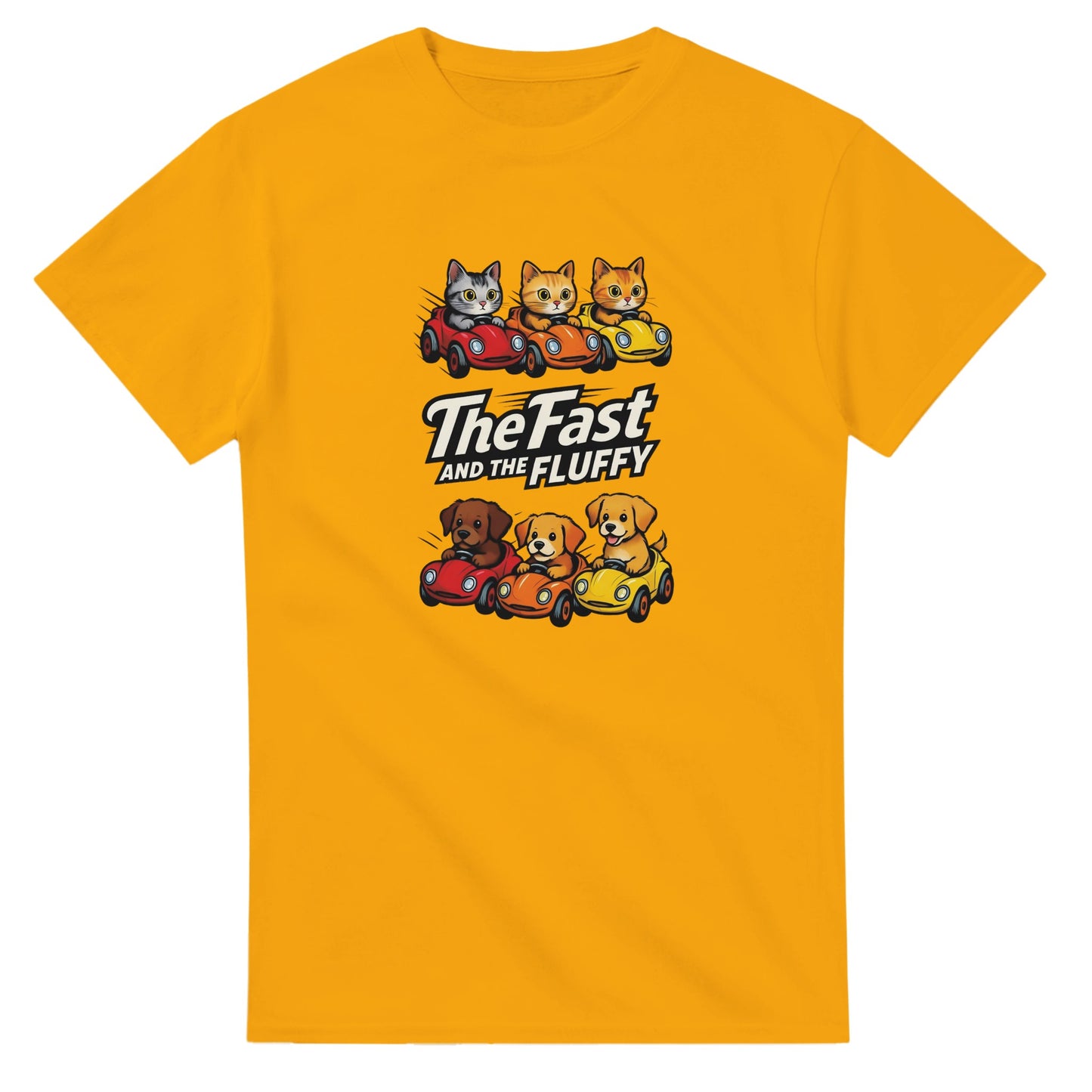 The Fast and The Fluffy graphic design on a Heavyweight T-shirt