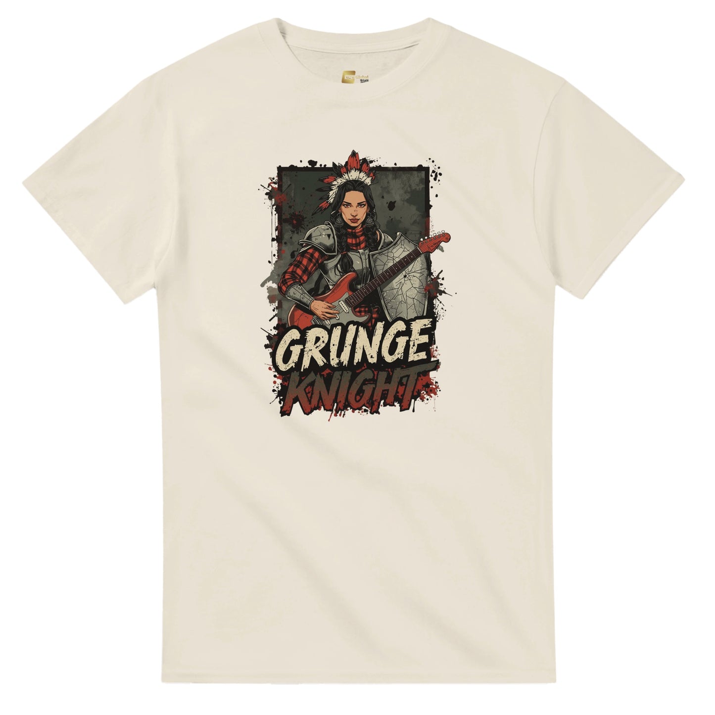 Grunge Knight graphic design on a Heavyweight T-shirt