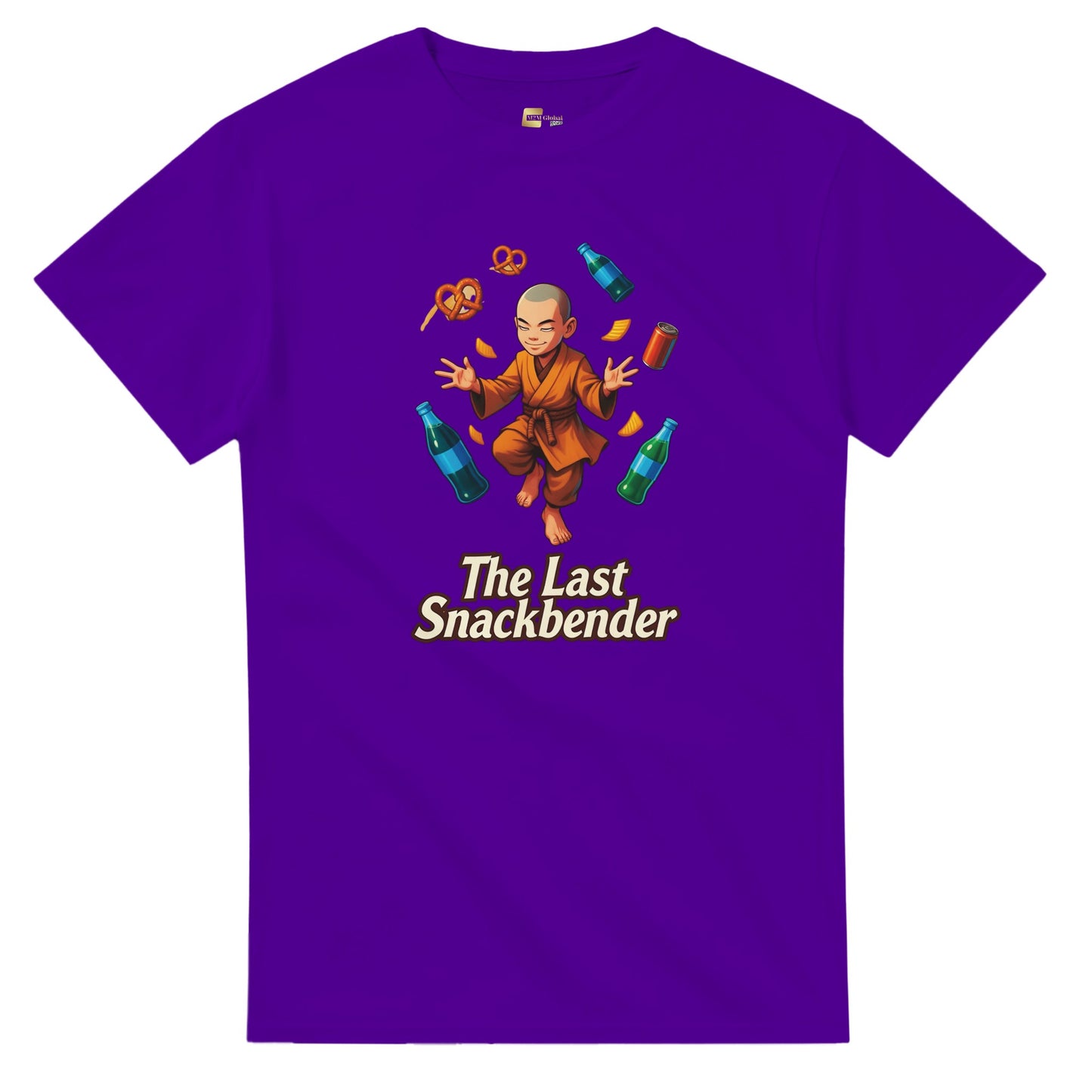 The Last Snackbender graphic design on a Heavyweight T-shirt