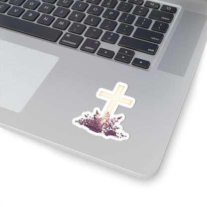 Radiant glowing cross purple flower bloom product type