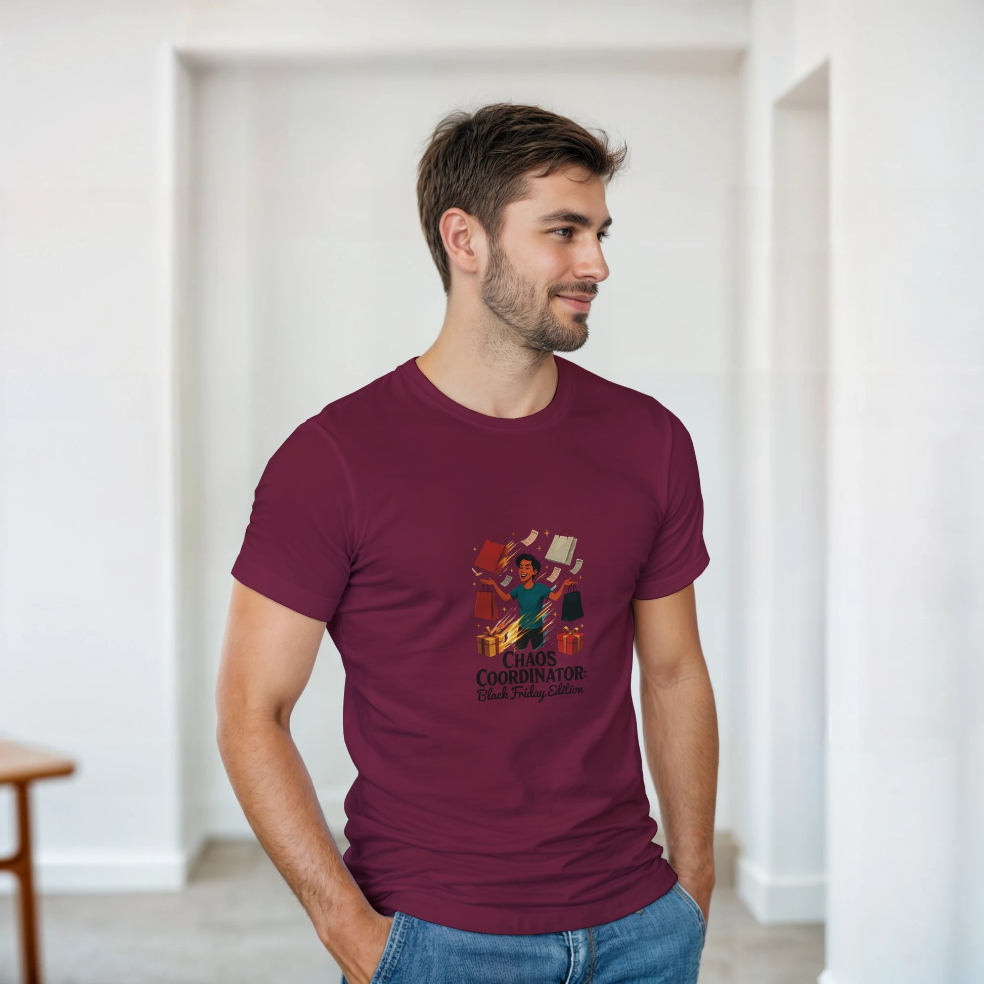 Chaos Coordinator Black Friday edition heavyweight t-shirt mockup