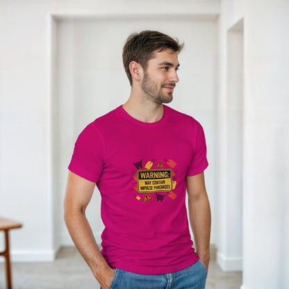 Warning May Contain Impulse Purchases heavyweight t-shirt mockup