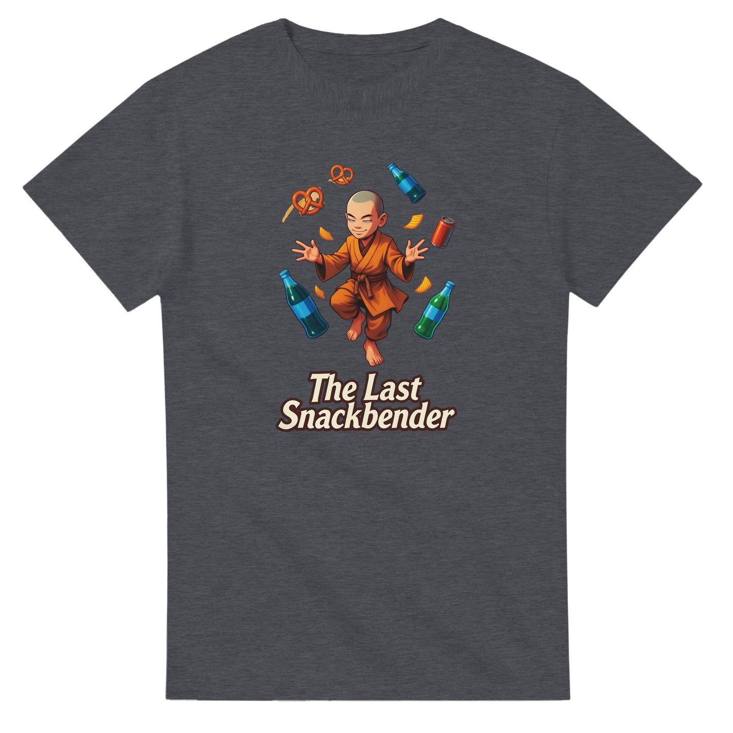 The Last Snackbender graphic design on a Heavyweight T-shirt