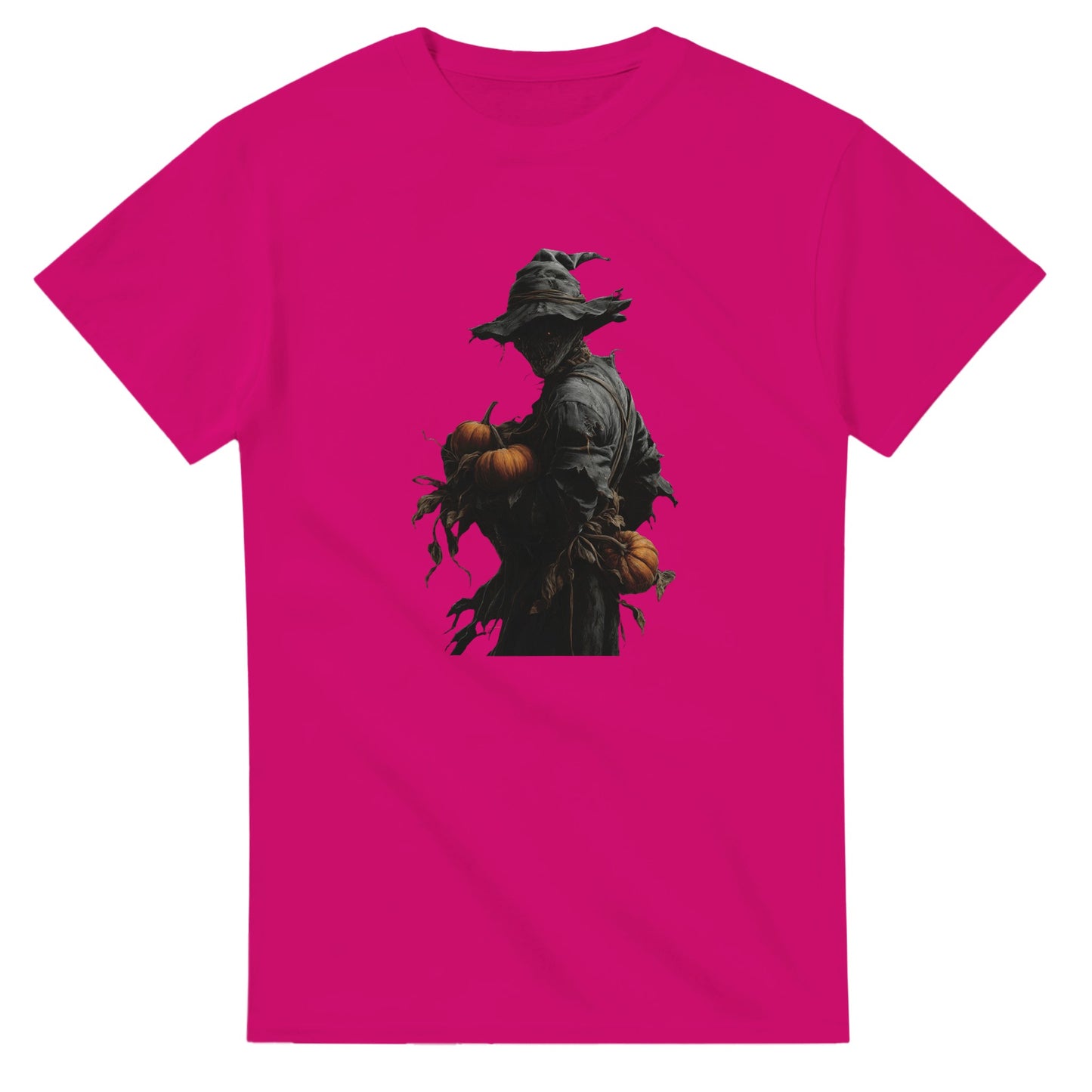 Spooky Pumpkin Scarecrow on a Heavyweight T-shirt