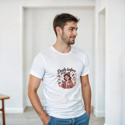 Deals Before Decaf heavyweight t-shirt mockup