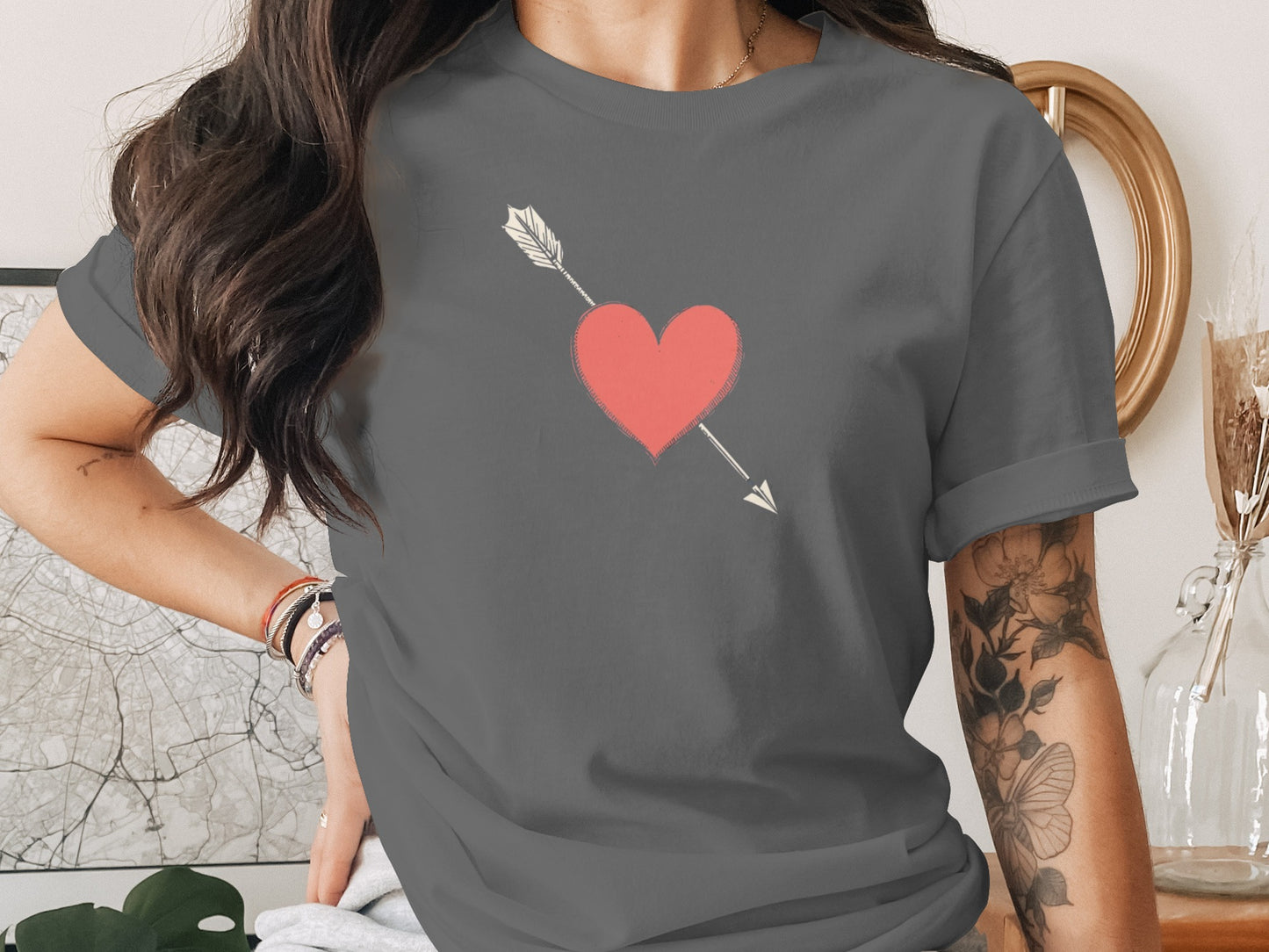 Cupid's Arrow design on a Premium Tee