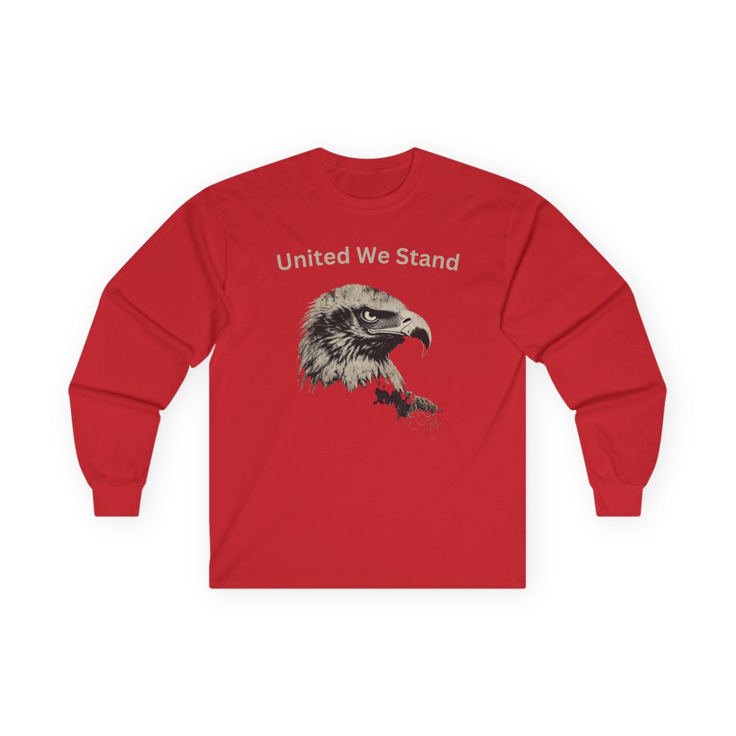 United We Stand text on a Long-Sleeve Tee