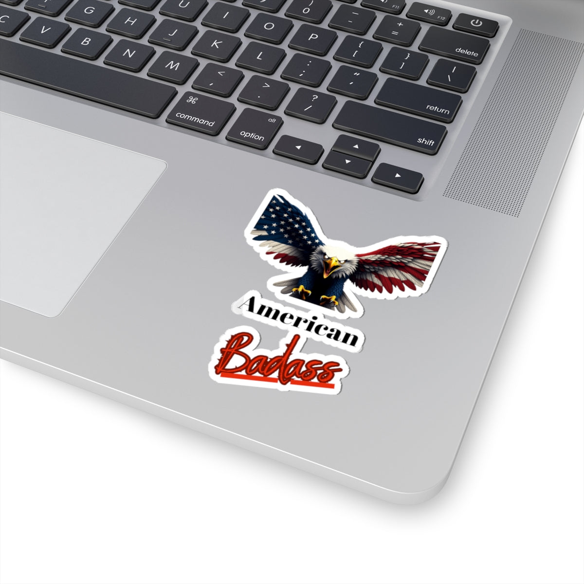 American Badass Patriotic Eagle on a Kiss-Cut Stickers
