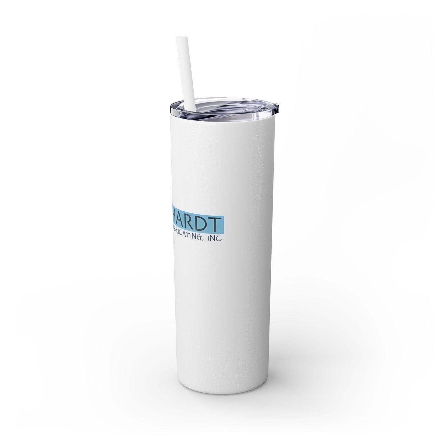 Burghardt Metal Fabricating, Inc., logo on a 20oz Skinny Tumbler