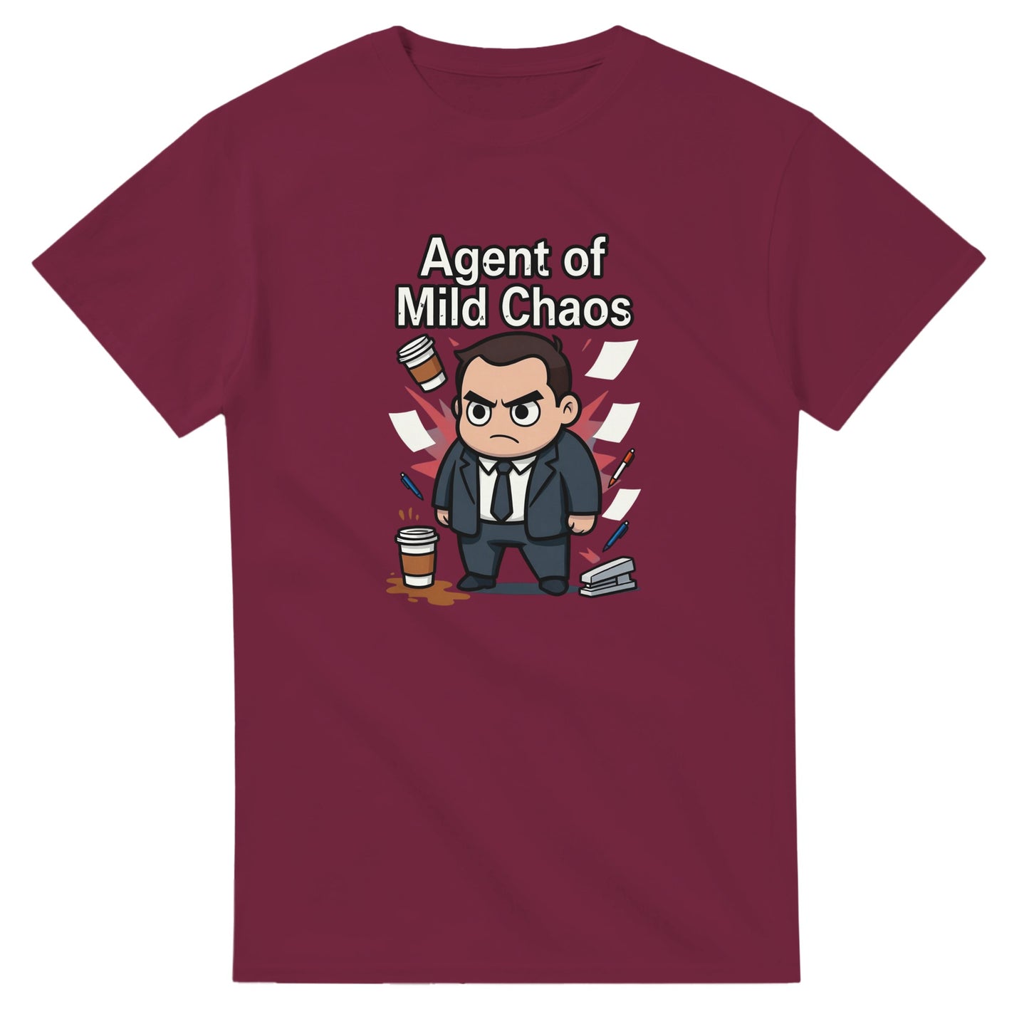 Agent of Mild Chaos graphic design on a Heavyweight T-shirt