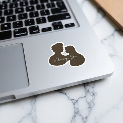 Always You Couple Silhouette Sticker for Laptops Walls