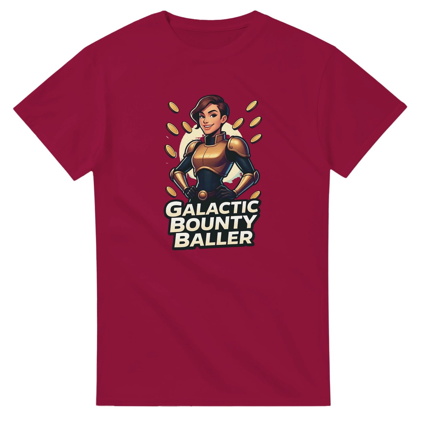 Galactic Bounty Baller graphic design on a Heavyweight T-shirt