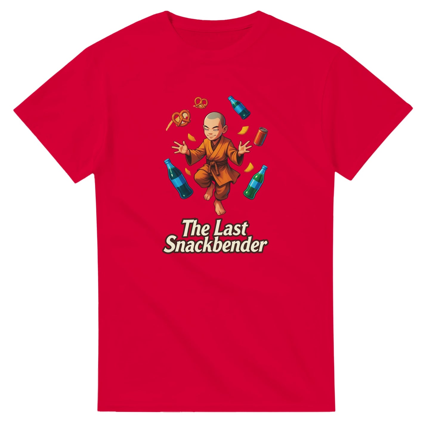 The Last Snackbender graphic design on a Heavyweight T-shirt