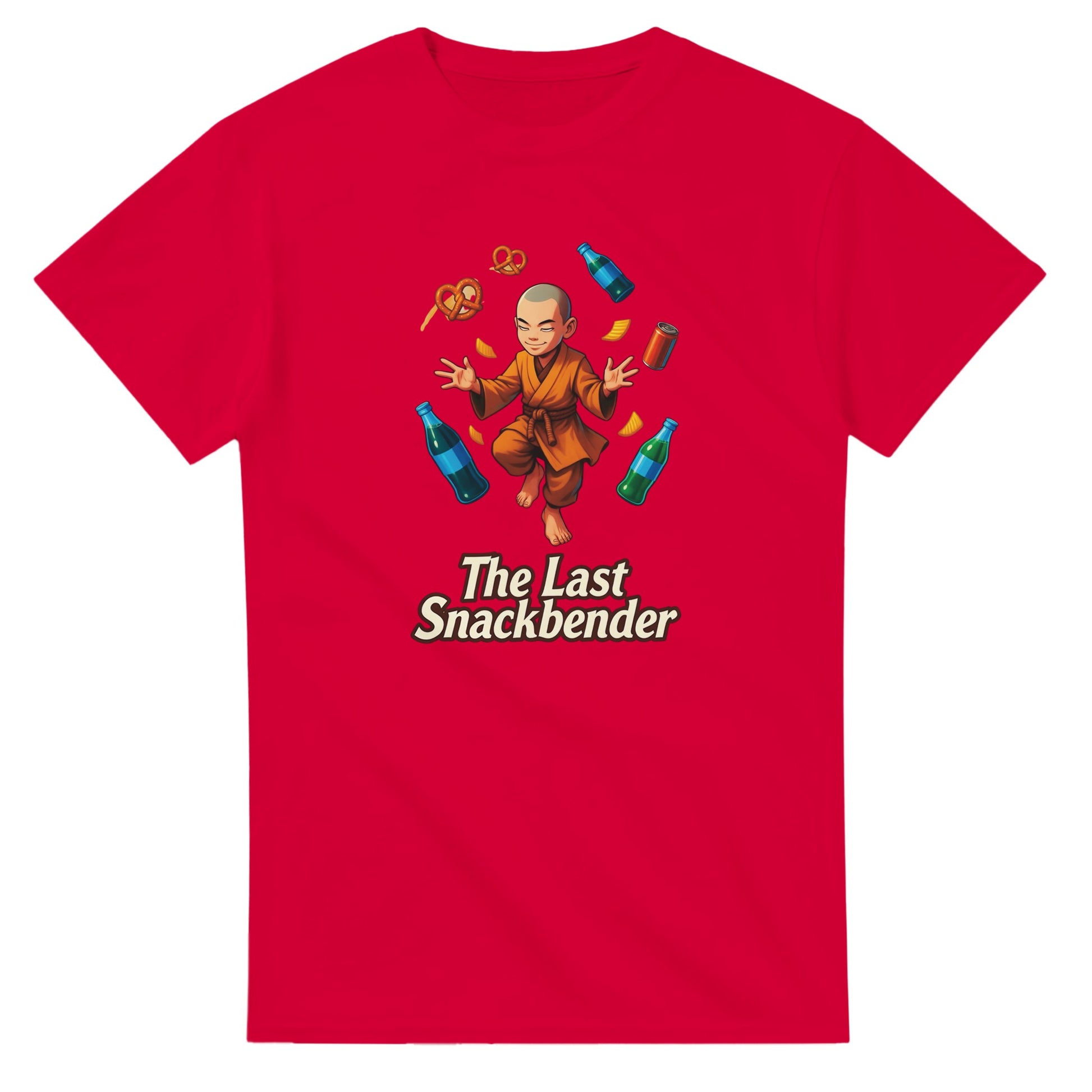 The Last Snackbender graphic design on a Heavyweight T-shirt
