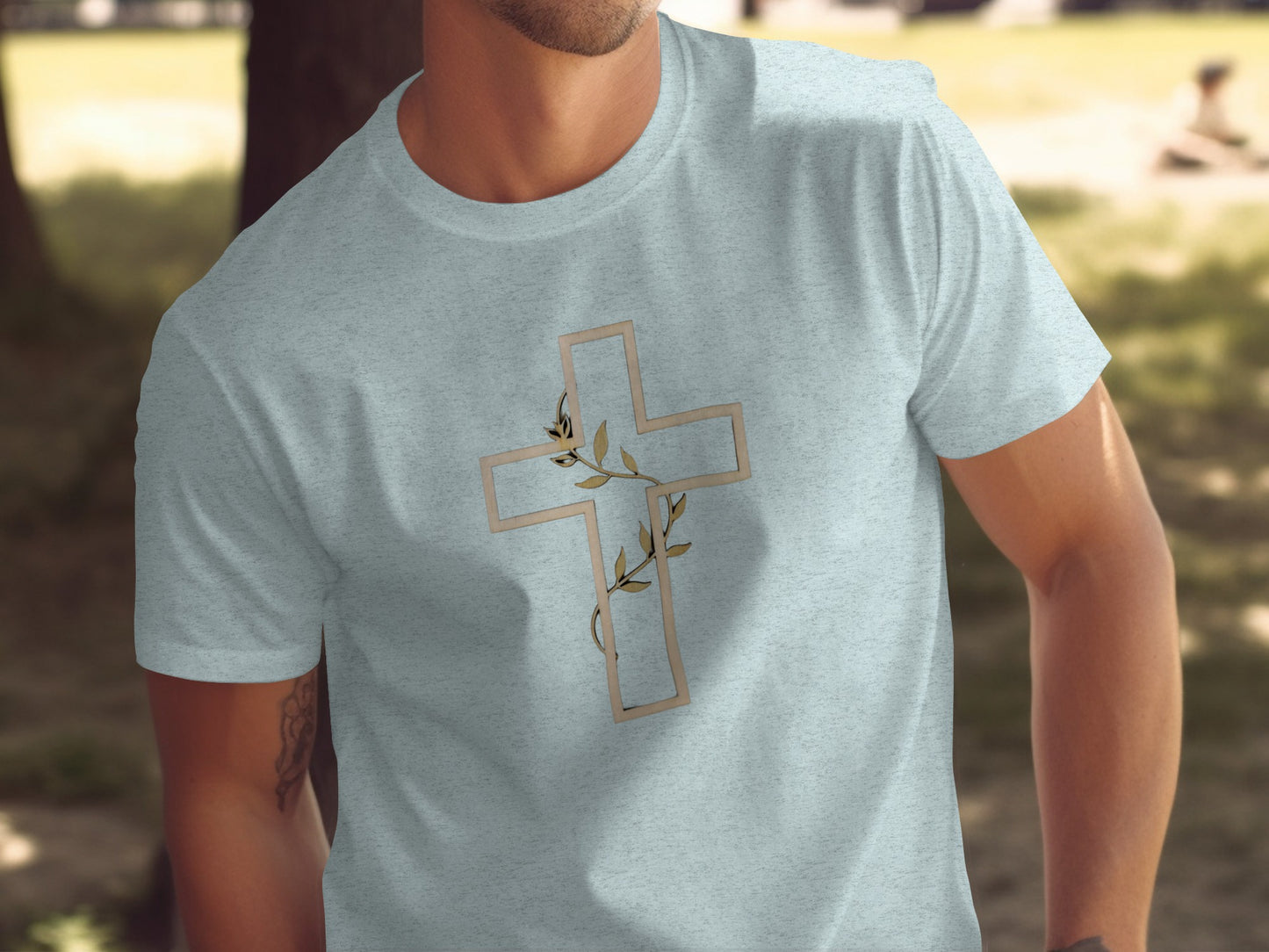 Light Blue Outline Cross Golden Vine Design product type
Cross
Christian
Faith
Religious
Vine
Leaves
Botanical
Gold
LightBlue
HeatherBlue
Spiritual
Hope
Devotion
Symbolic
Nature
OutlineCross
ElegantDesign
BeigeCross
SubtleDesign
HolySymbol