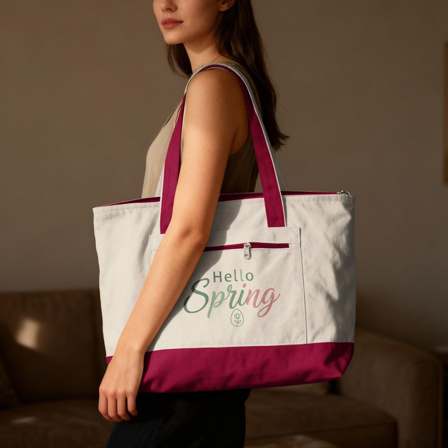 Hello Spring White Magenta Design product type