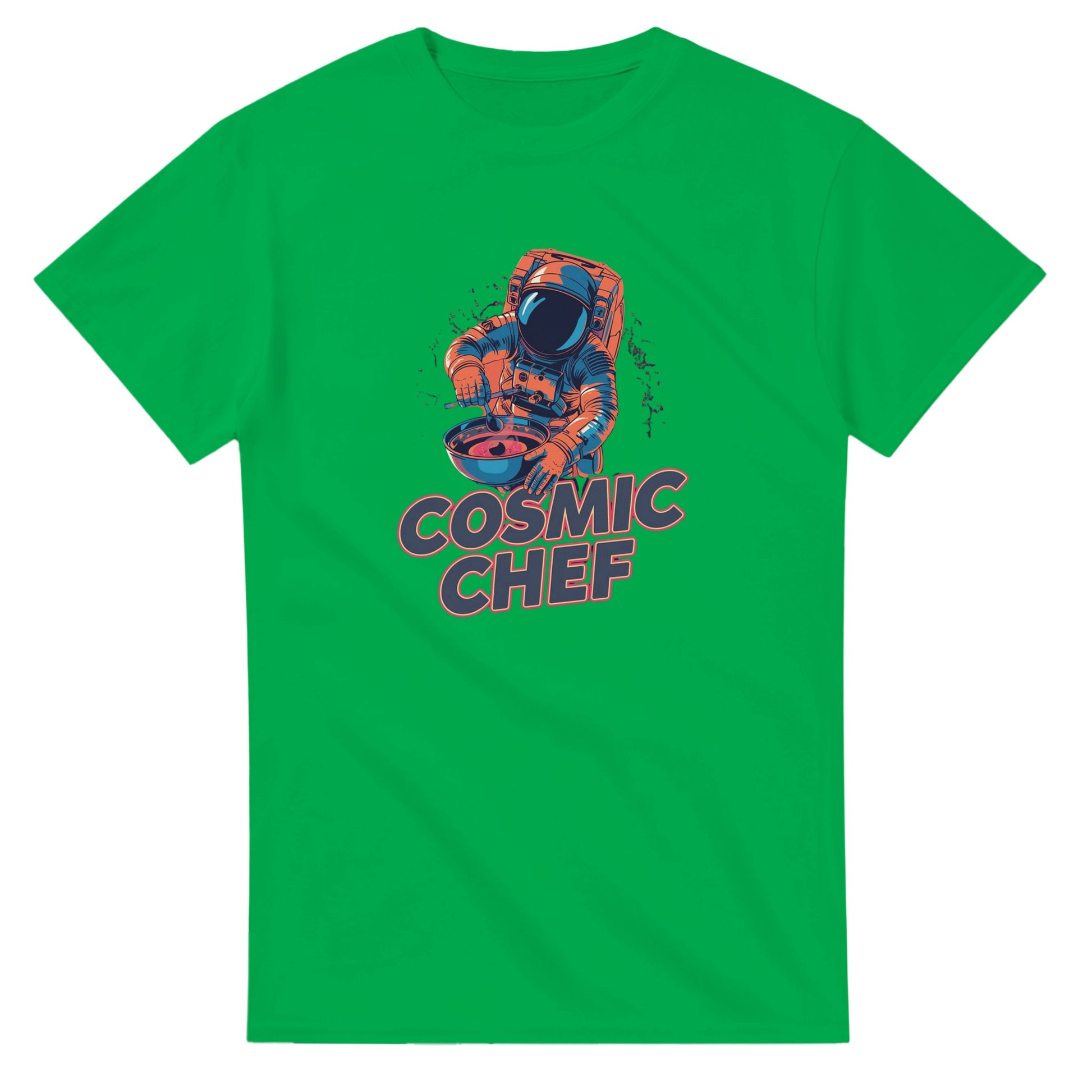 Cosmic Chef Astronaut graphic design on a Heavyweight T-shirt