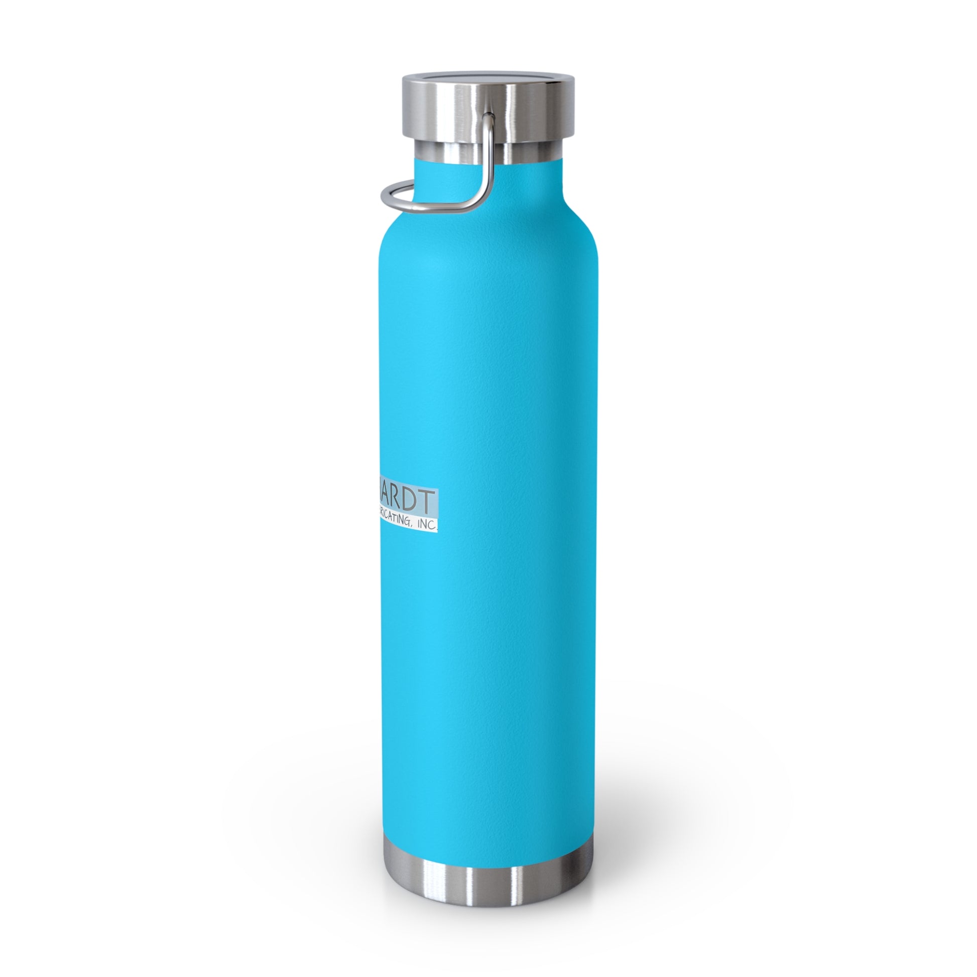 Burghardt Metal Fabricating, Inc., logo on a  22oz Copper Insulated Water Bottle