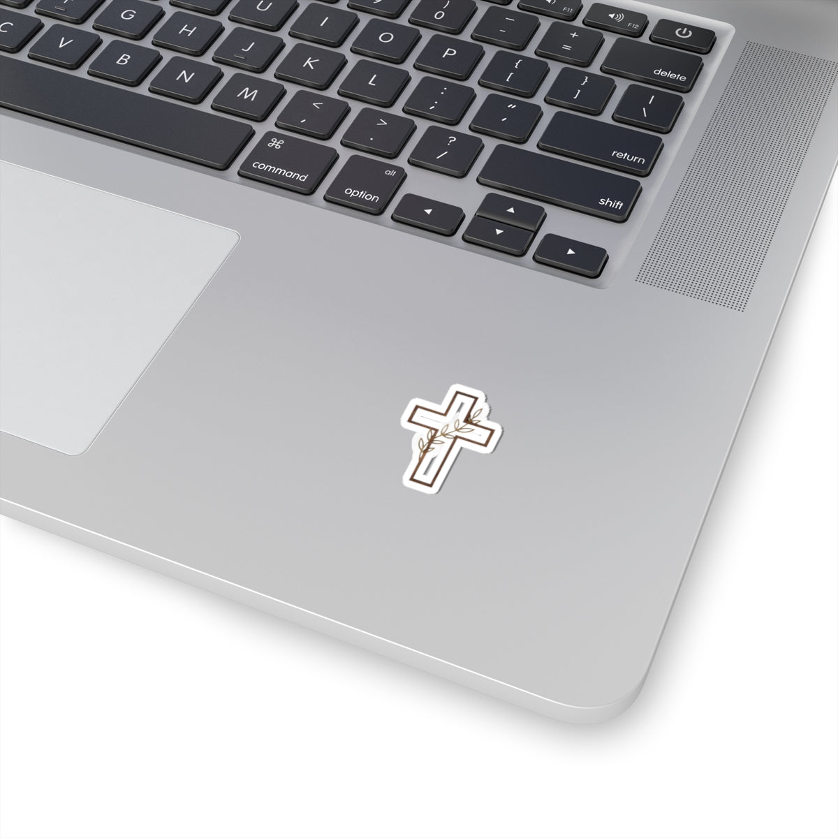 Faithful Cross Vine Design Decal Inspiring Religious product type