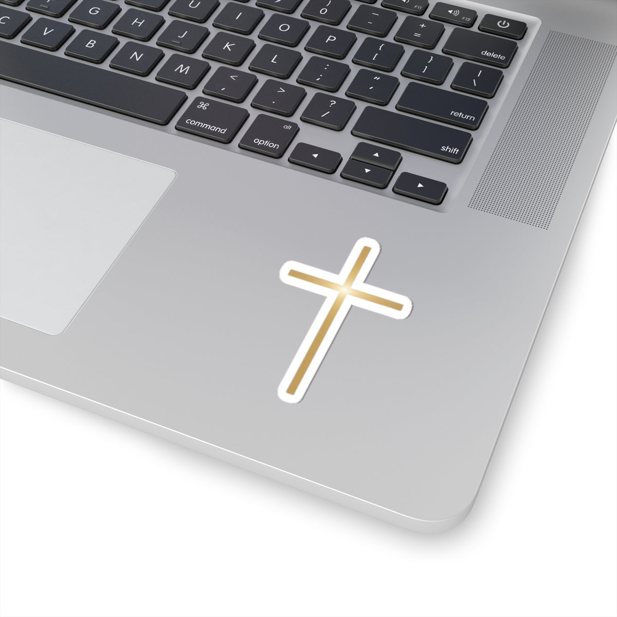 Shiny Golden Cross Religious Symbol Sticker Product Type