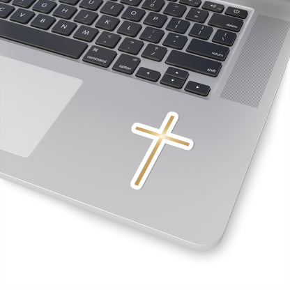 Shiny Golden Cross Religious Symbol Sticker Product Type