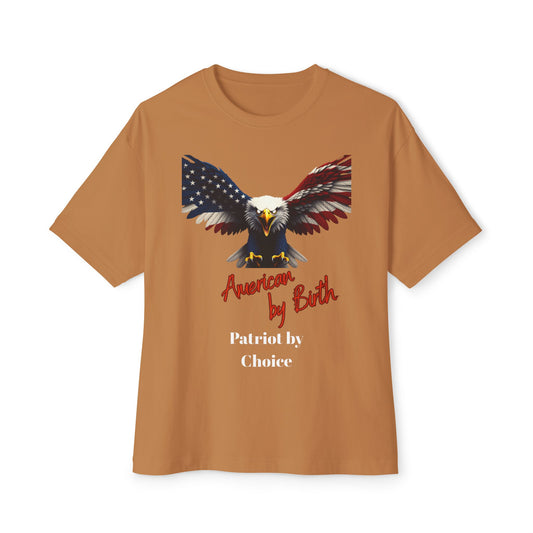 American By Birth Patriot By Choice Patriotic Eagle on a Premium Tee