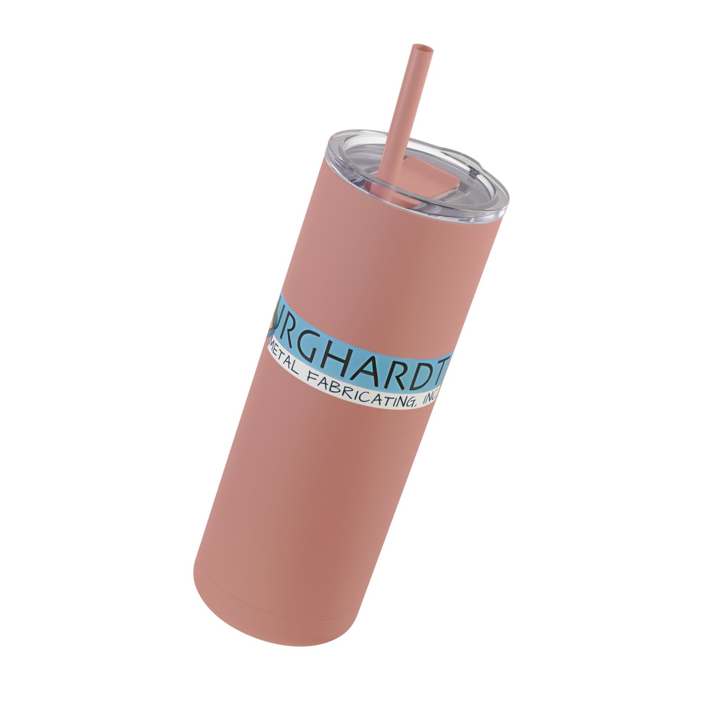 Burghardt Metal Fabricating, Inc., logo on a 20oz Insulated Skinny Tumbler