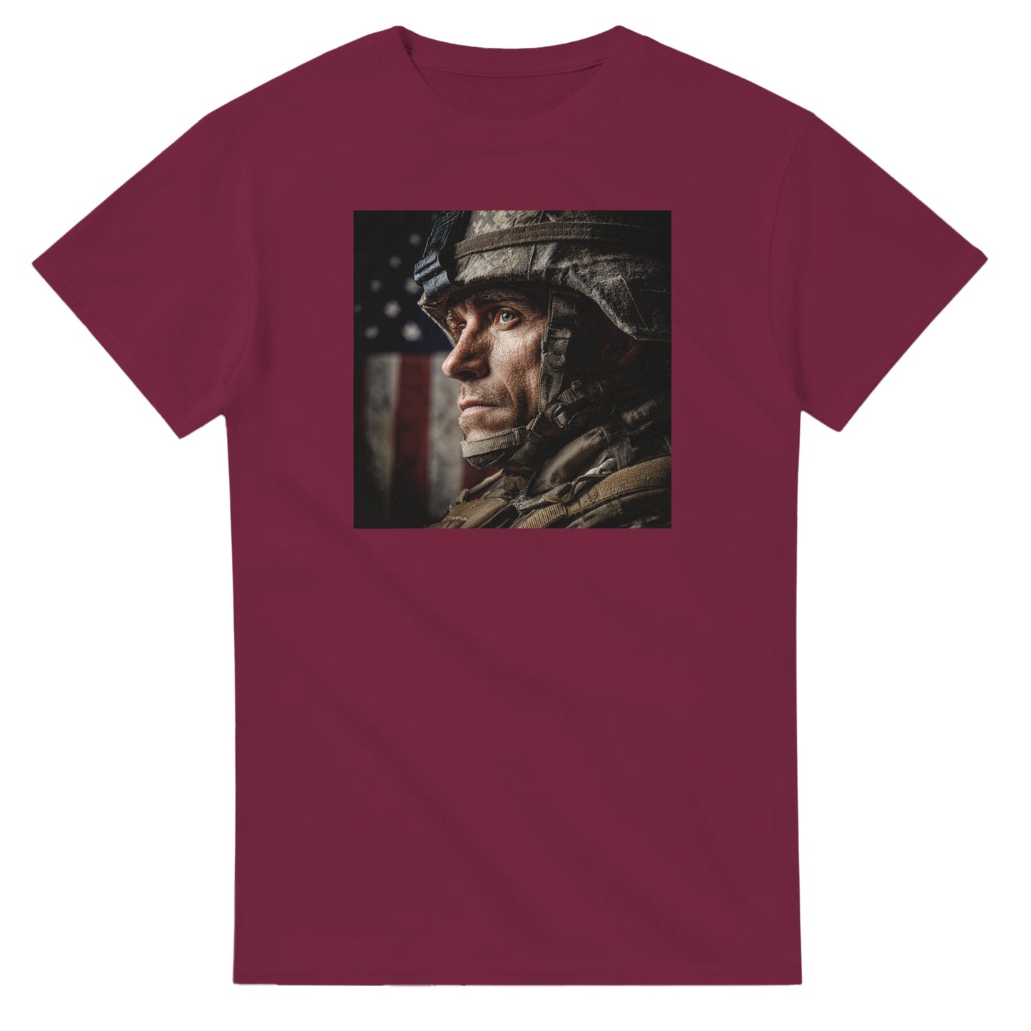 Patriotic Soldier on a heavyweight t-shirt