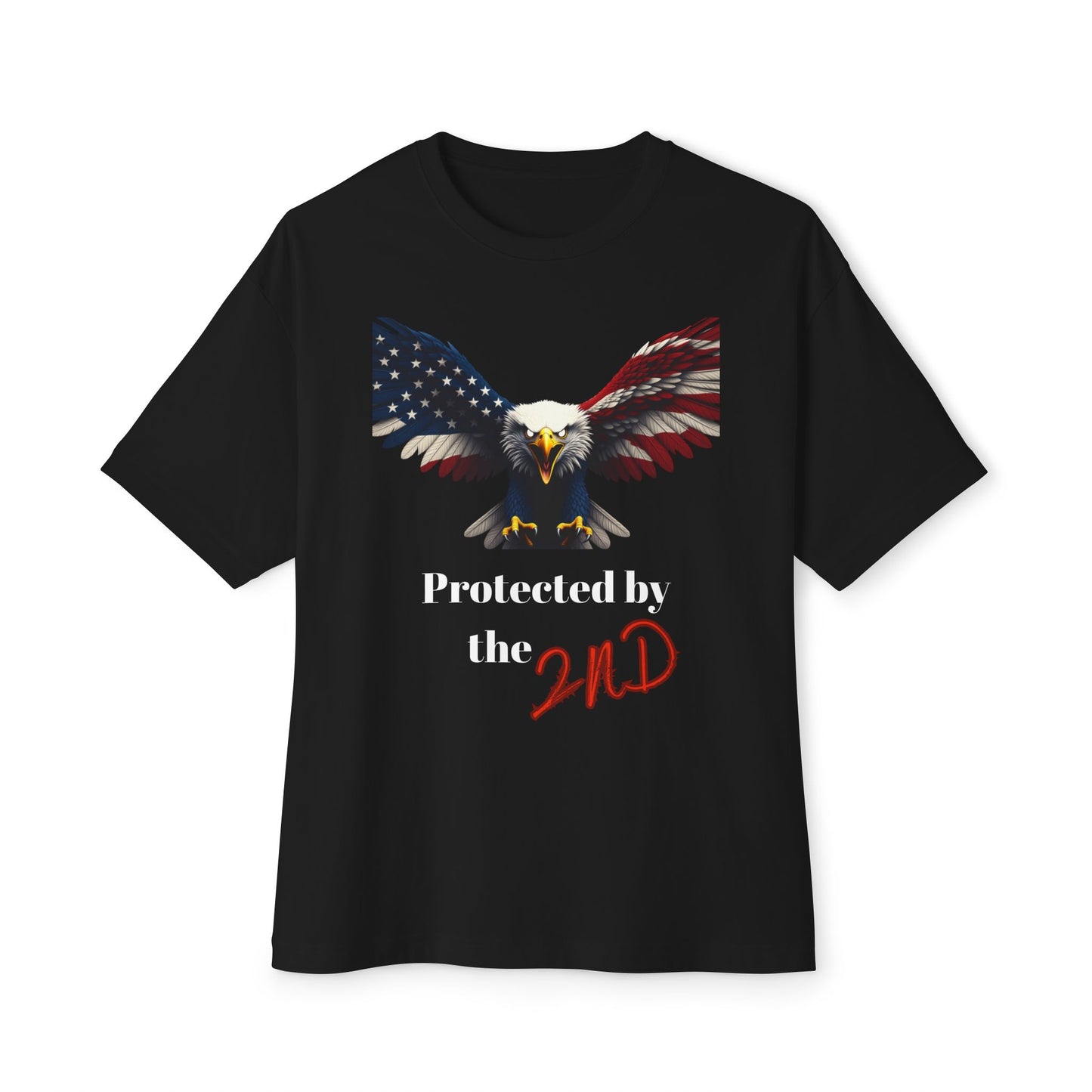 Protected By The 2nd Patriotic Eagle on a Premium Tee