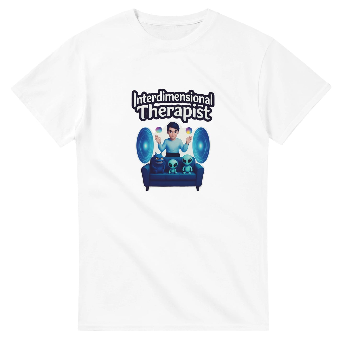 Interdimensional Therapist graphic design on a Heavyweight T-shirt