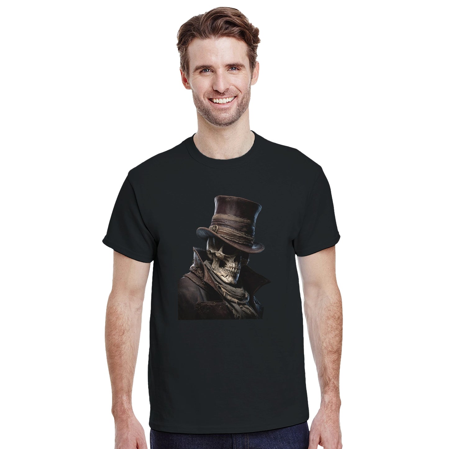 Steampunk Skull on a Heavyweight T-shirt
