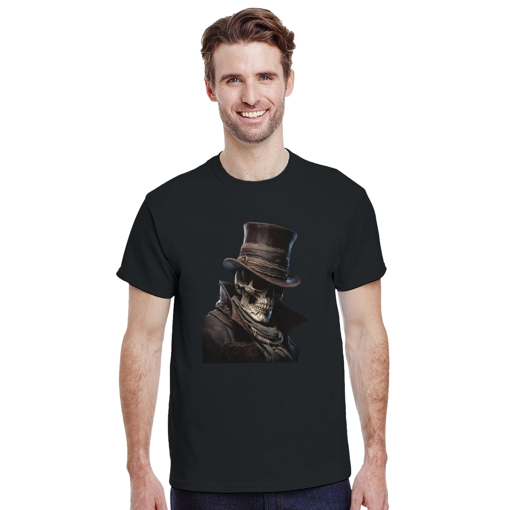 Steampunk Skull on a Heavyweight T-shirt
