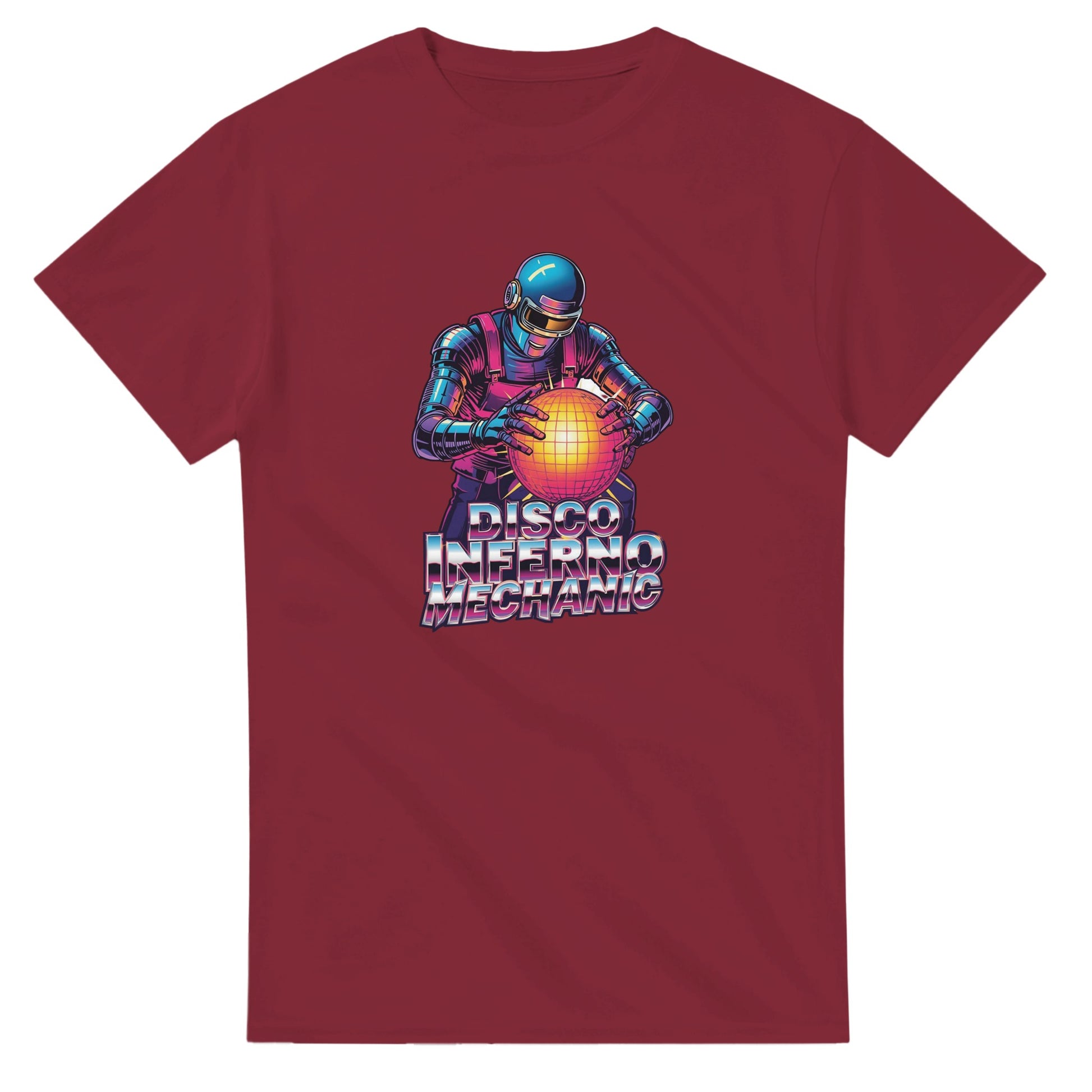Disco Inferno Mechanic graphic design on a Heavyweight T-shirt