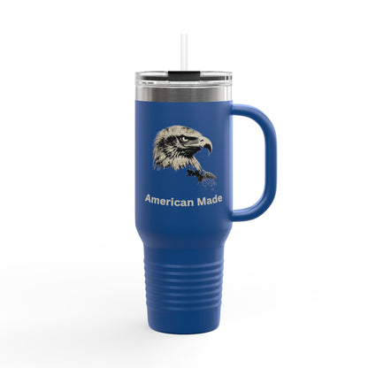 American Made text on the bottom of a  40oz Insulated Travel Mug