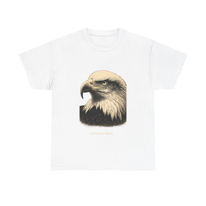 Engraved Eagle - American Made - muted text on the bottom of a Heavyweight T-shirt
