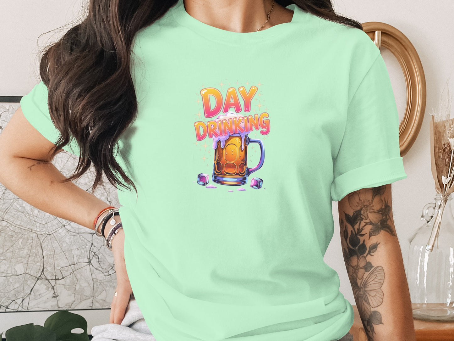 Day Drinking Graphic Tees Casual T-Shirt Product