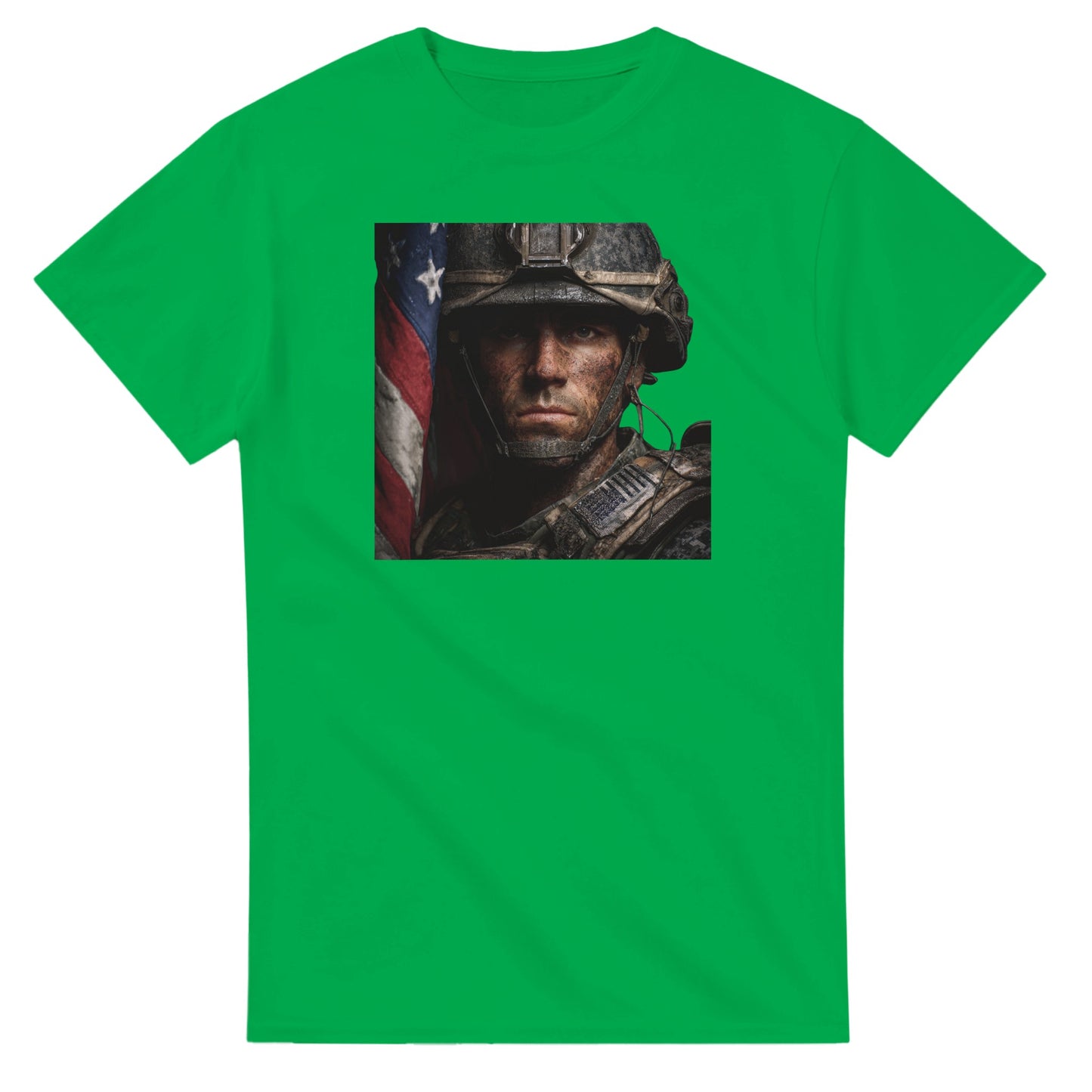 Patriotic Spirit Classic Fit on a heavyweight t-shirt
