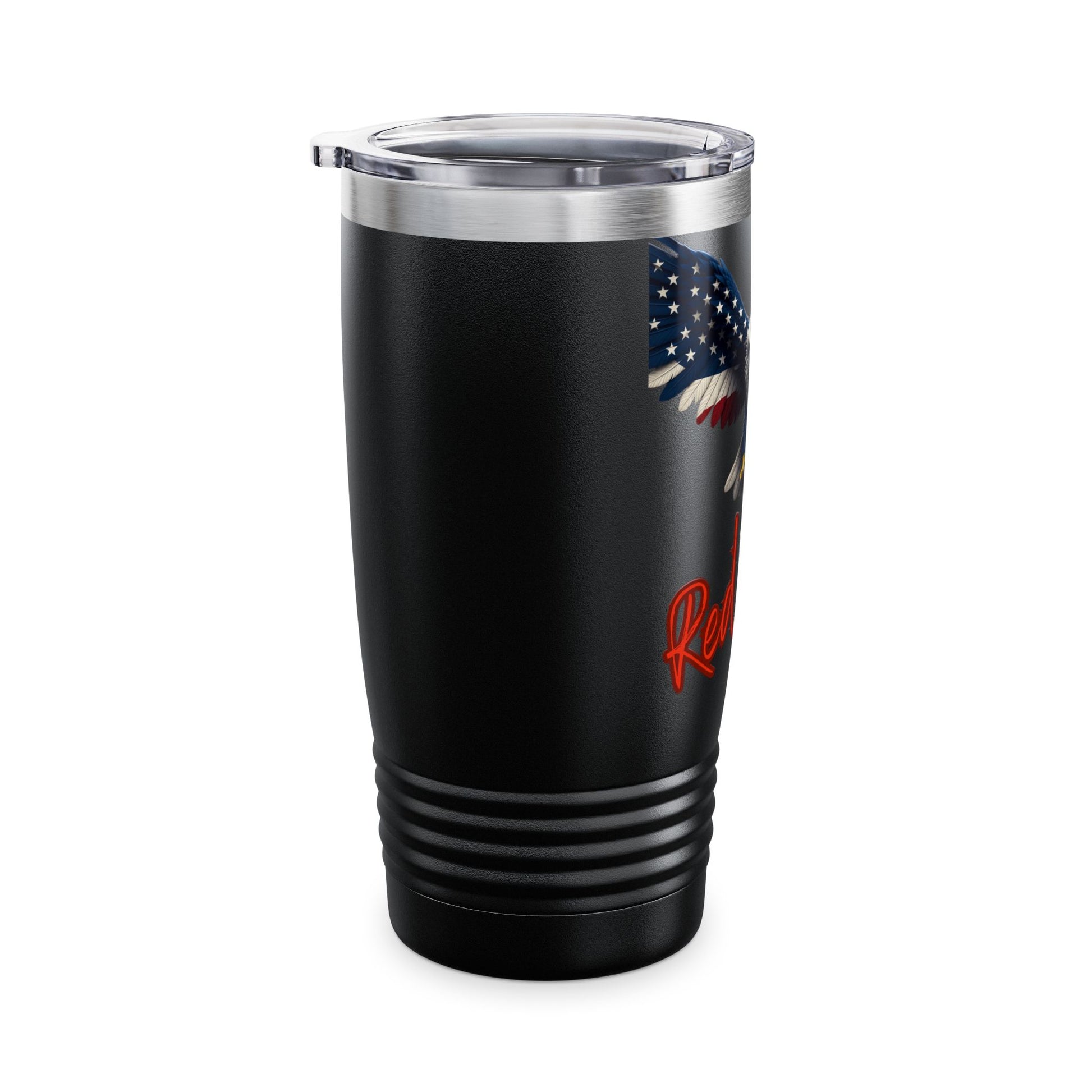 Red White & Badass Patriotic Eagle on a 20oz Insulated Tumbler