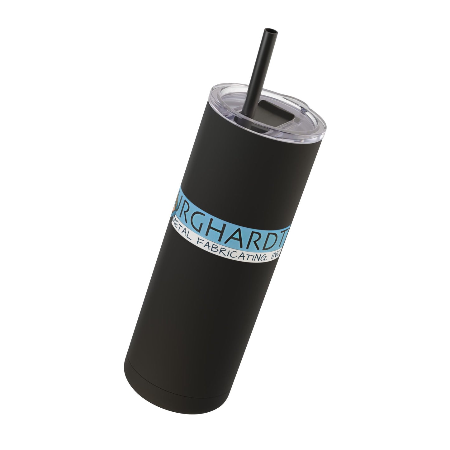 Burghardt Metal Fabricating, Inc., logo on a 20oz Insulated Skinny Tumbler