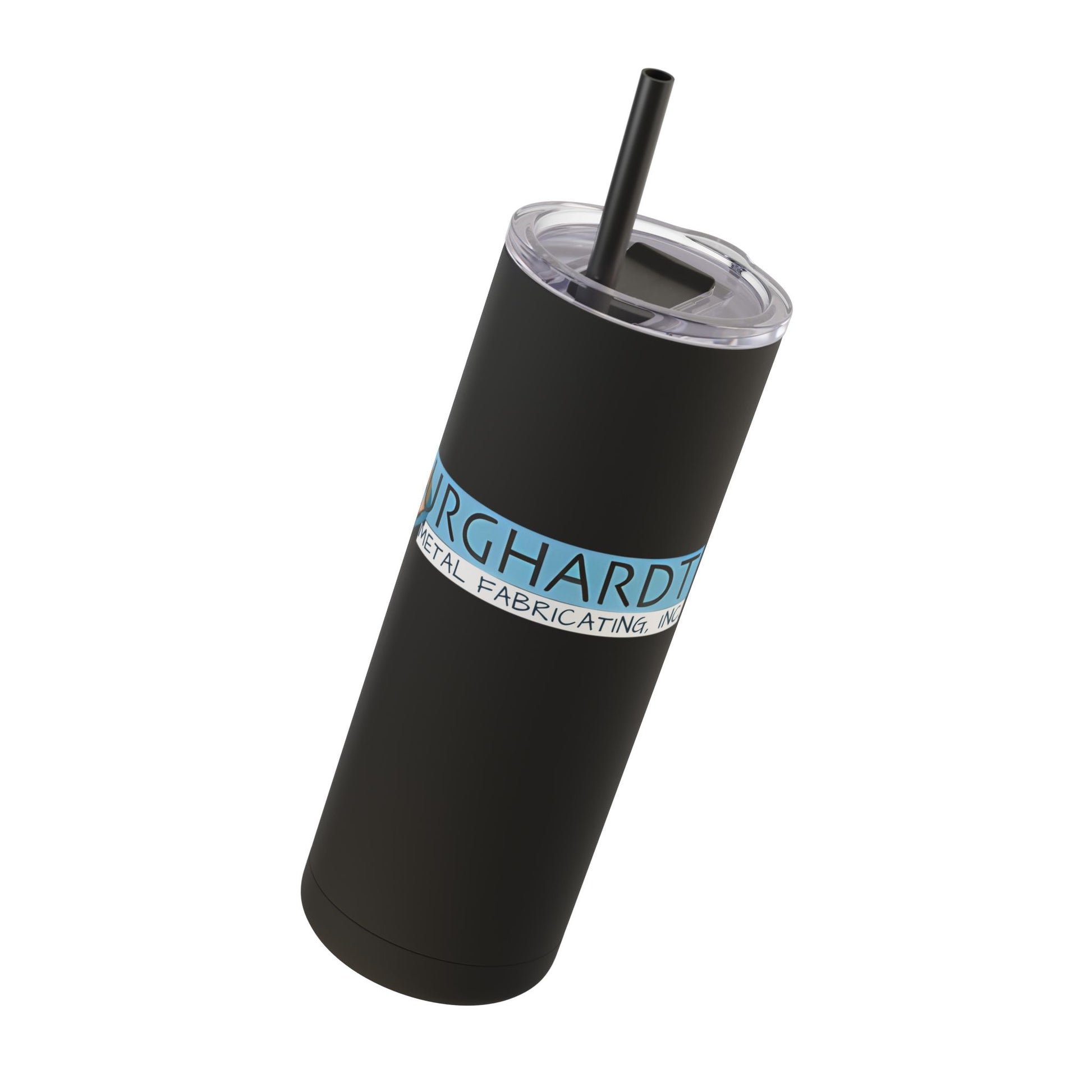 Burghardt Metal Fabricating, Inc., logo on a 20oz Insulated Skinny Tumbler