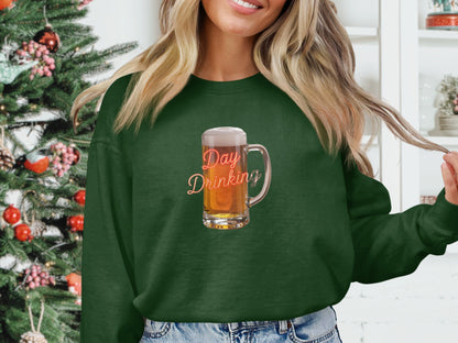 Day Drinking Beer Mug Design Green Sweatshirt product type
Sweatshirt, Jumper, Pullover, Crewneck, Day Drinking, Beer Mug, Beer Lover, Green Sweatshirt, Forest Green, Novelty Top, Party Apparel, Celebration Wear, Fun Design, Gift Idea, Casual Outfit, Drink Graphic, Alcohol Theme, Holiday Season, Women's Sweatshirt, Unisex Style