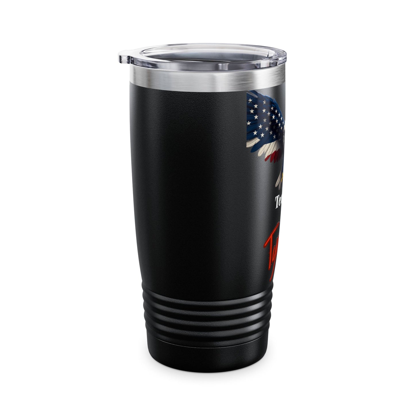 Tears For Tyrants Patriotic Eagle on a 20oz Insulated Tumbler