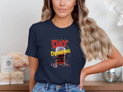 Day Drinking Graphic T-shirt with Beer Mug Design