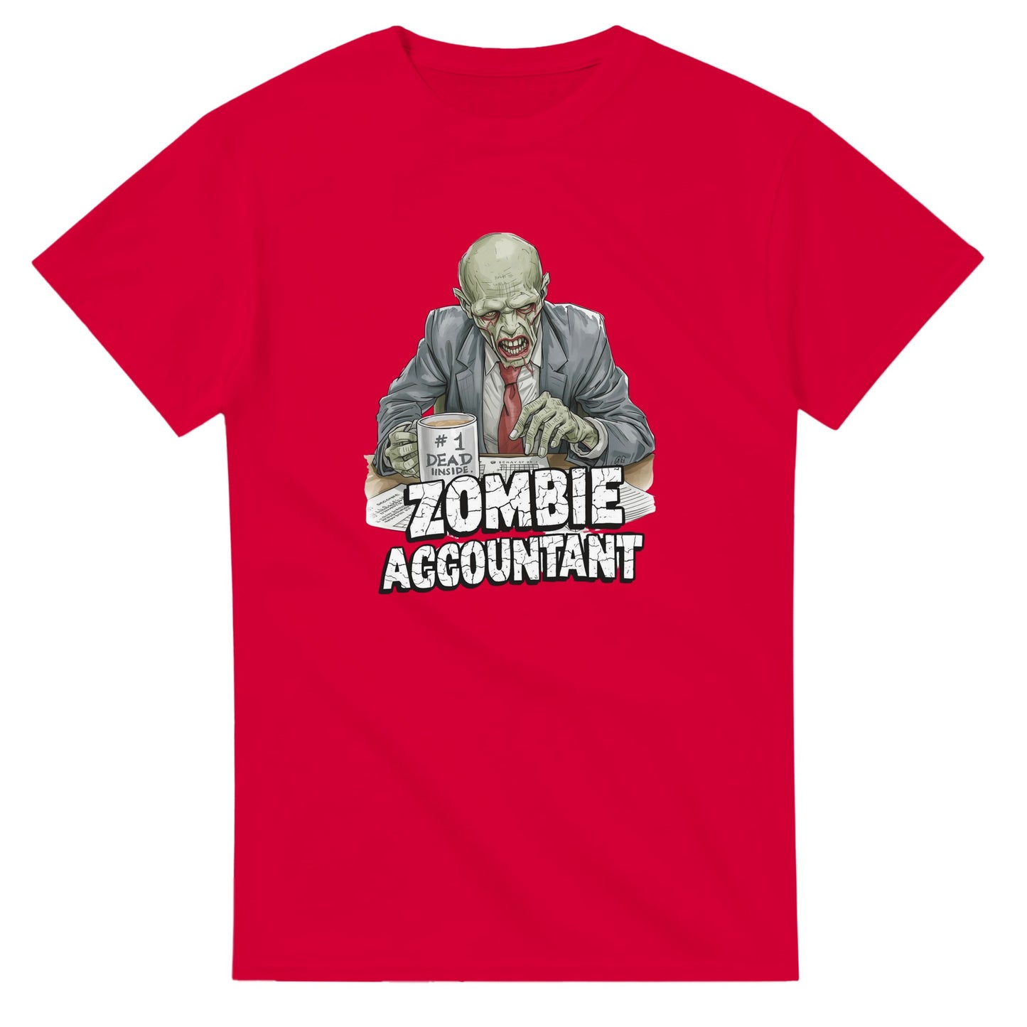 Zombie Accountant graphic design on a Heavyweight T-shirt